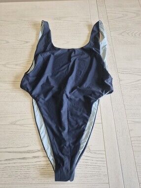 Aerie Super Scoop Swimsuit XL Woman Blue